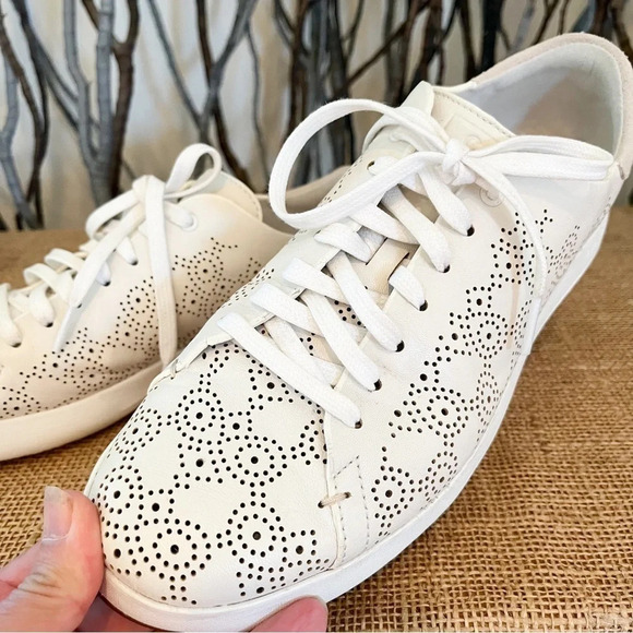 Cole Haan GrandPro White Perforated Sneaker Size 10 Women’s - Picture 6 of 14